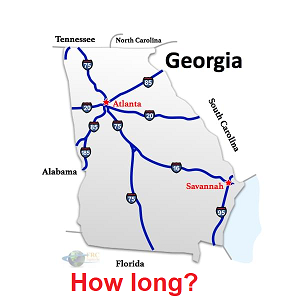 How long does it take to get to Georgia?